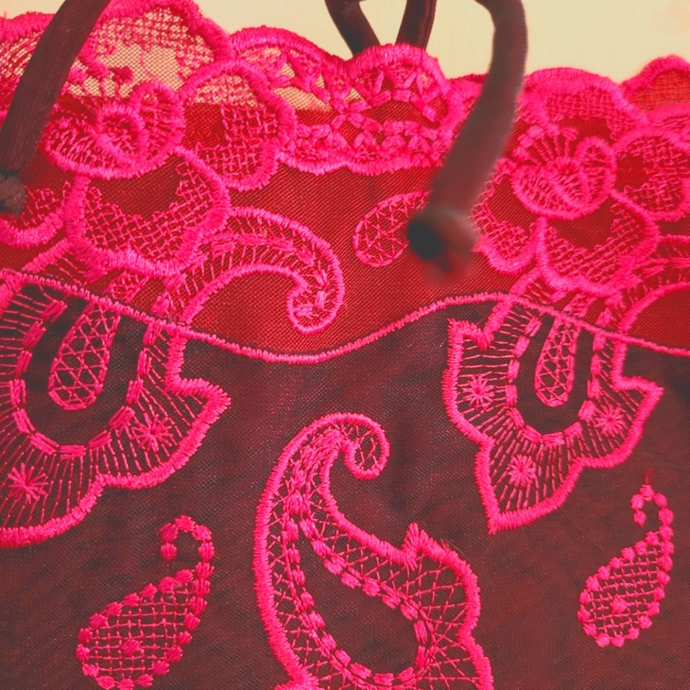 Y2k escada mesh lace bag